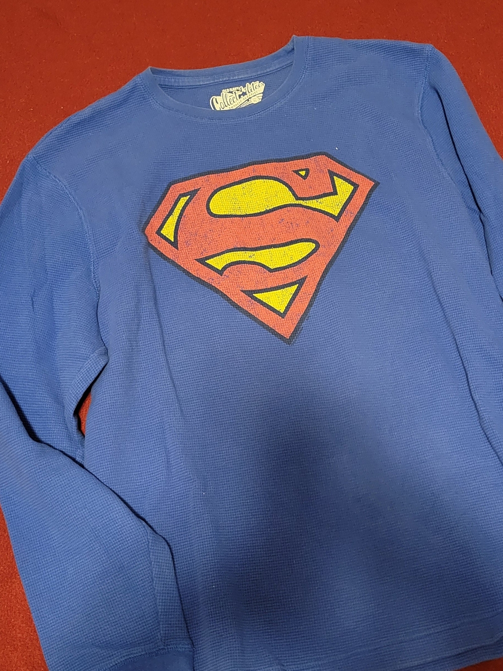 Old Navy Navy Blue Waffle Thermal Pullover